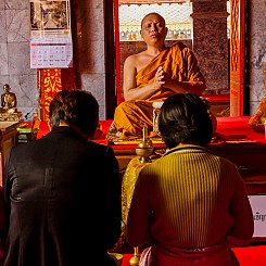 043 Monk Blessing at Wat Phra That Doi Suthep Thailand