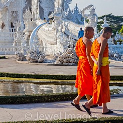 069 Monks at White Palace Thailand