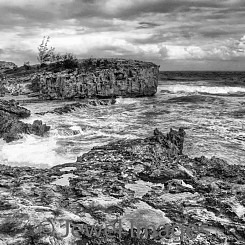 072 Tidepools at Maha'ulepu  (Black and White) L028